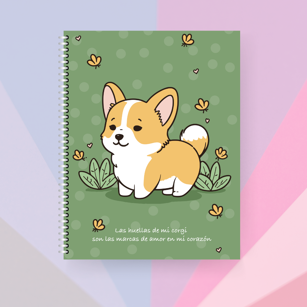 Libreta | Las huellas de mi corgi