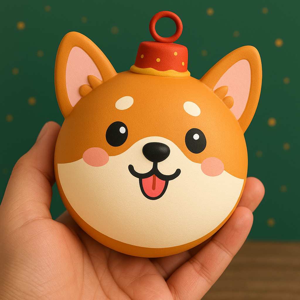 Set de 2 Esferas Navideñas Corgi