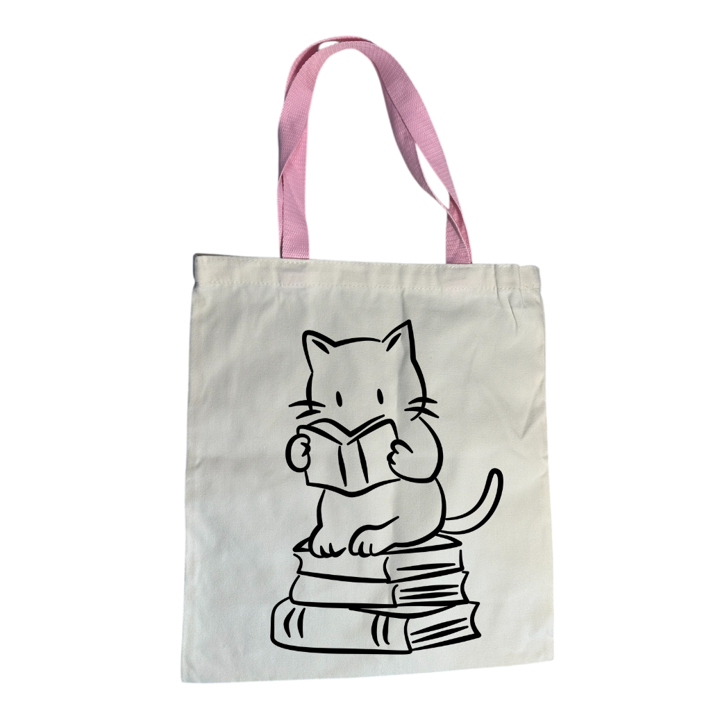 Tote Bag Gatito Lector - Modelo 10