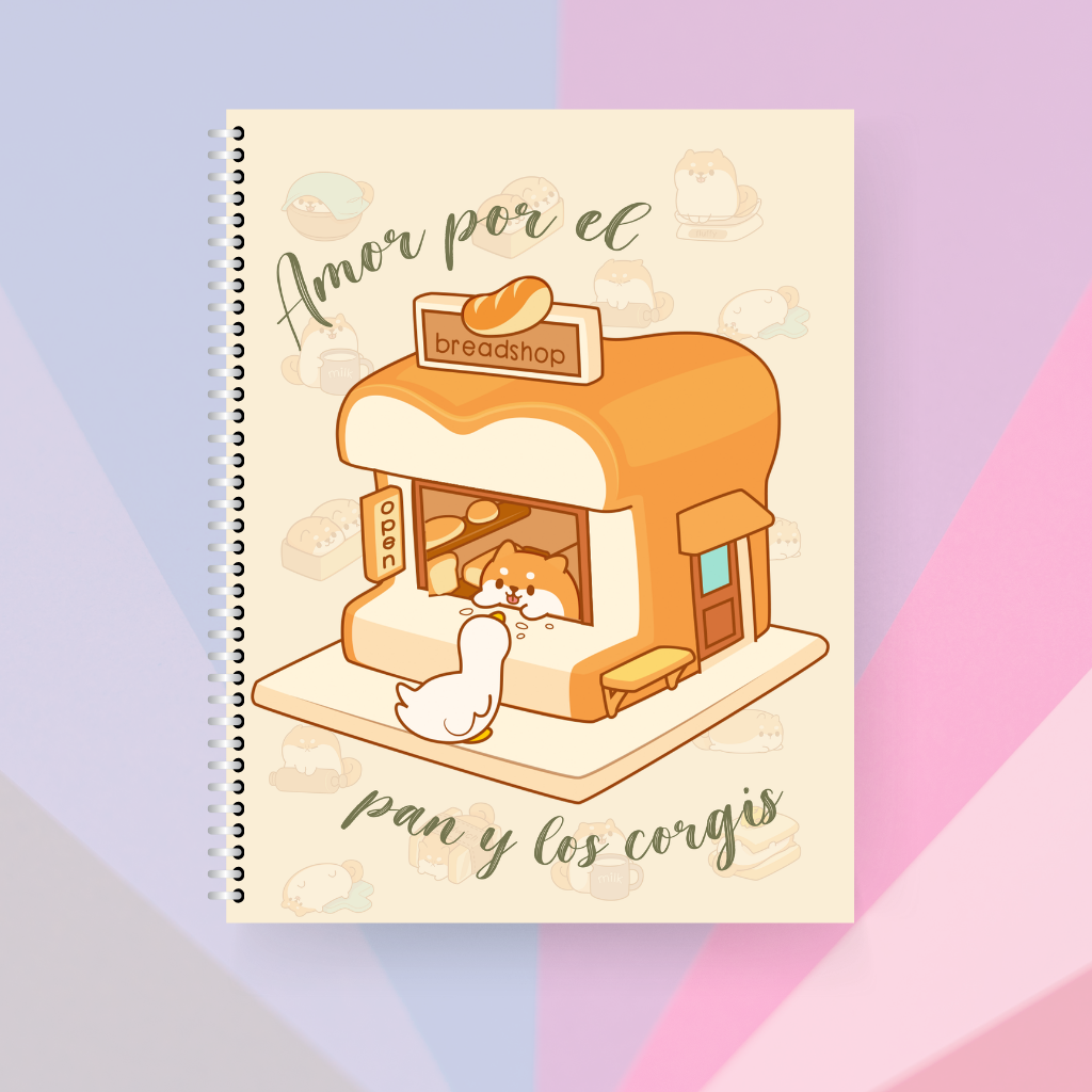 Libreta | Amor por el pan y los corgis
