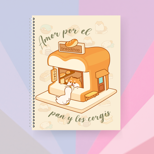 Libreta | Amor por el pan y los corgis