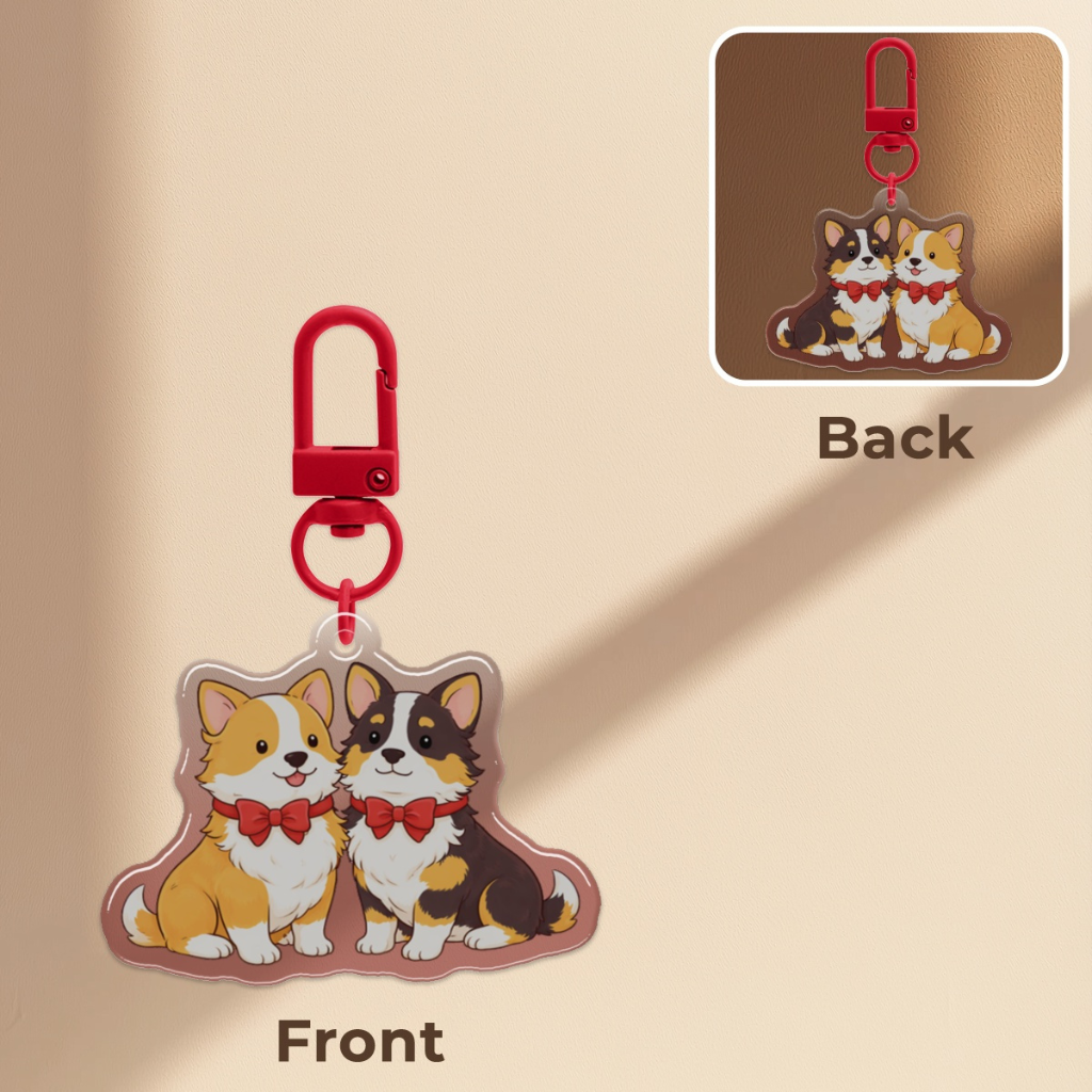 Llavero | Corgis tiernos