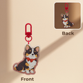 Llavero | Corgi tricolor con moñito