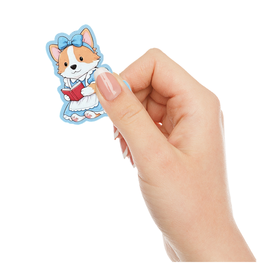 Sticker de Alicia y perritos lectores