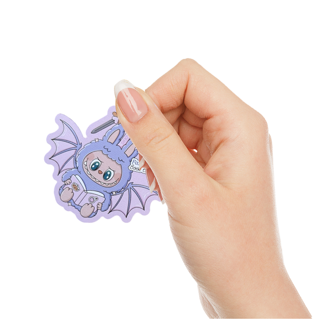 Sticker de labubu lector