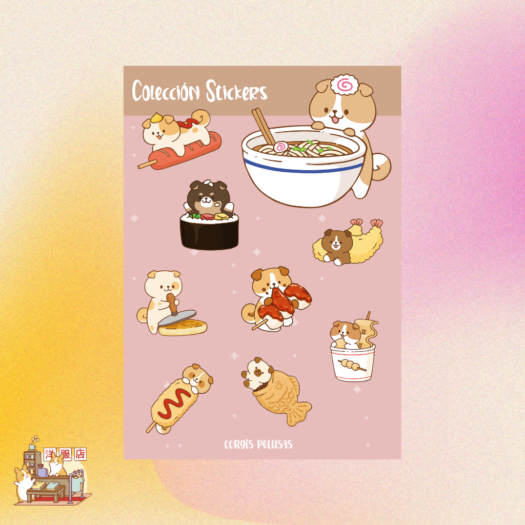 Plantilla de Stickers | Colección de comida