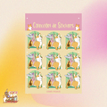 Plantilla de Stickers | Corgi hadas