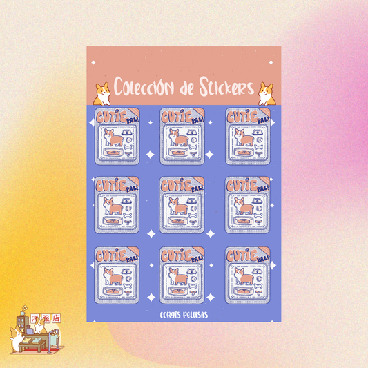 Plantilla de Stickers | Cajita corgi