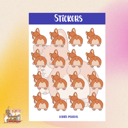 Plantilla de Stickers | Pompis de Corgi