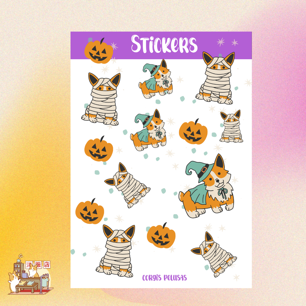 Plantilla de Stickers | Colección de Halloween