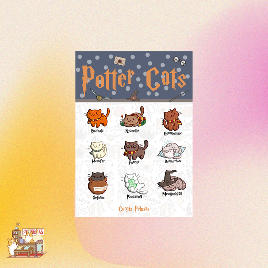 Plantilla de Stickers | Potter Cats