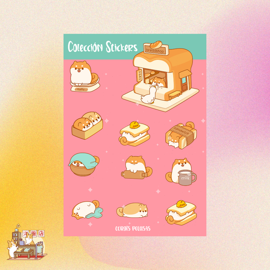 Plantilla de Stickers | Colección de panaderia