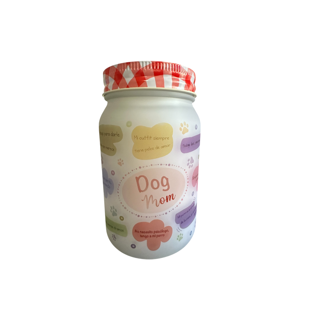 Vaso de vidrio Frases de una Dog mom