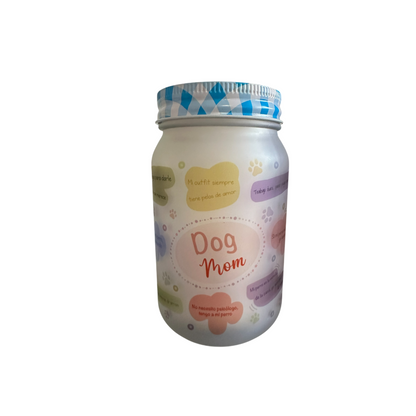 Vaso de vidrio Frases de una Dog mom