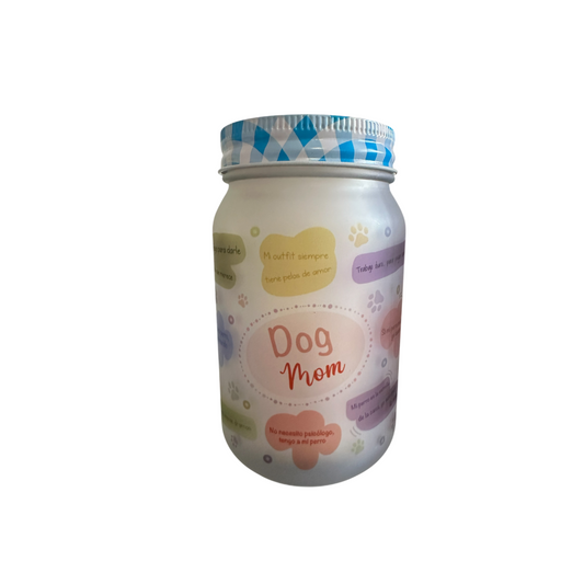 Vaso de vidrio Frases de una Dog mom