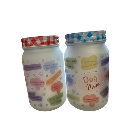 Vaso de vidrio Frases de una Dog mom