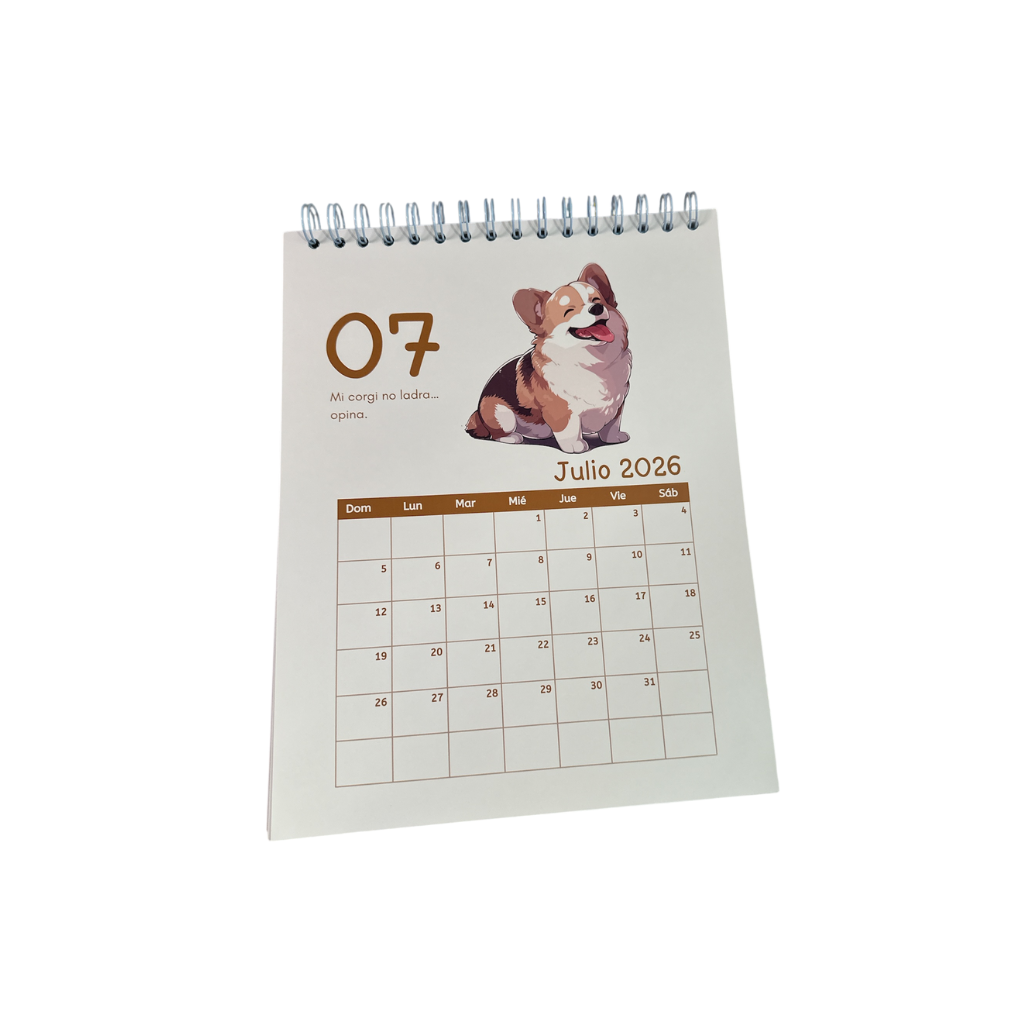 Corgi calendario 2026