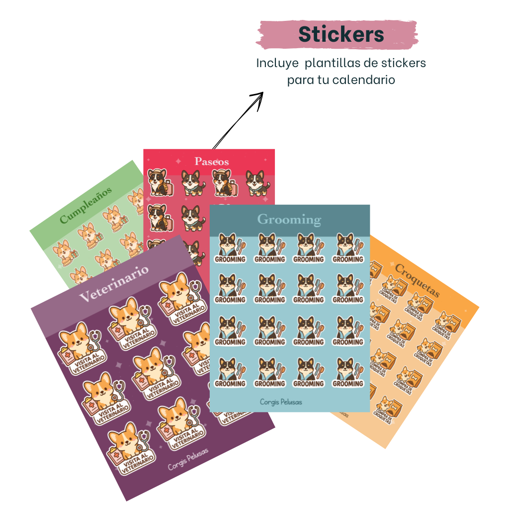 Corgi calendario 2026