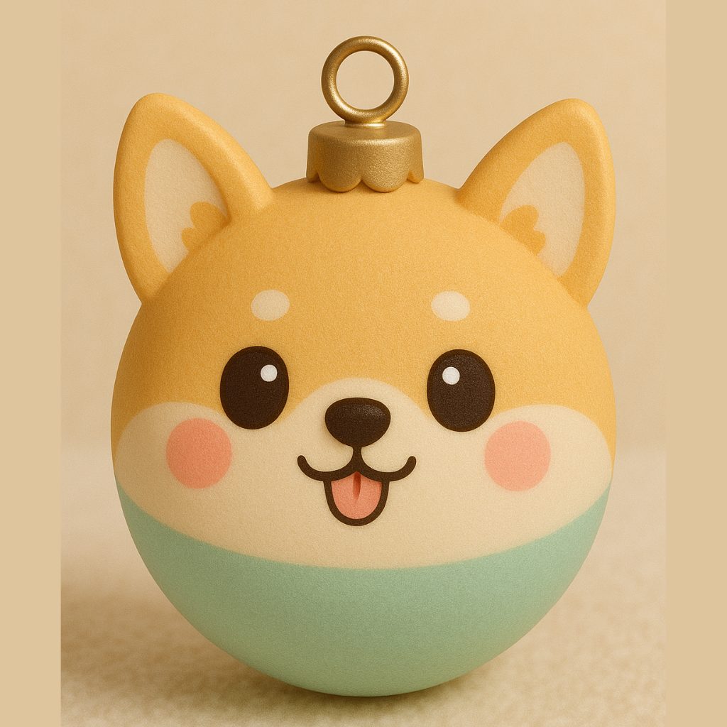 Set de 2 Esferas Navideñas Corgi