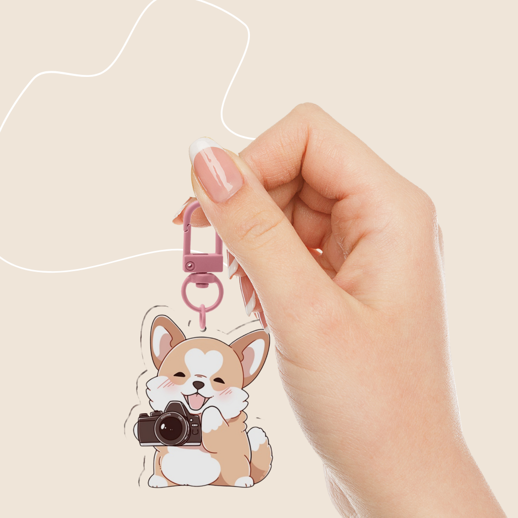 Llavero | Corgi fotografo