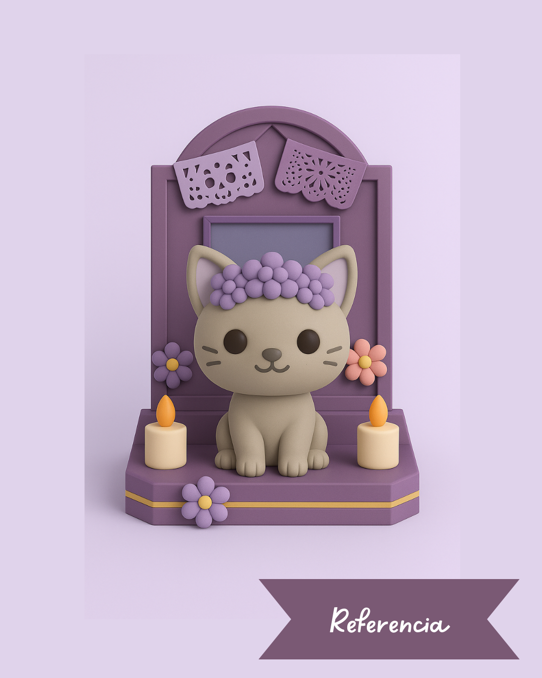 Altar del día de muertos para michis