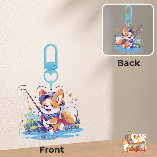 Llavero | Corgi pescador