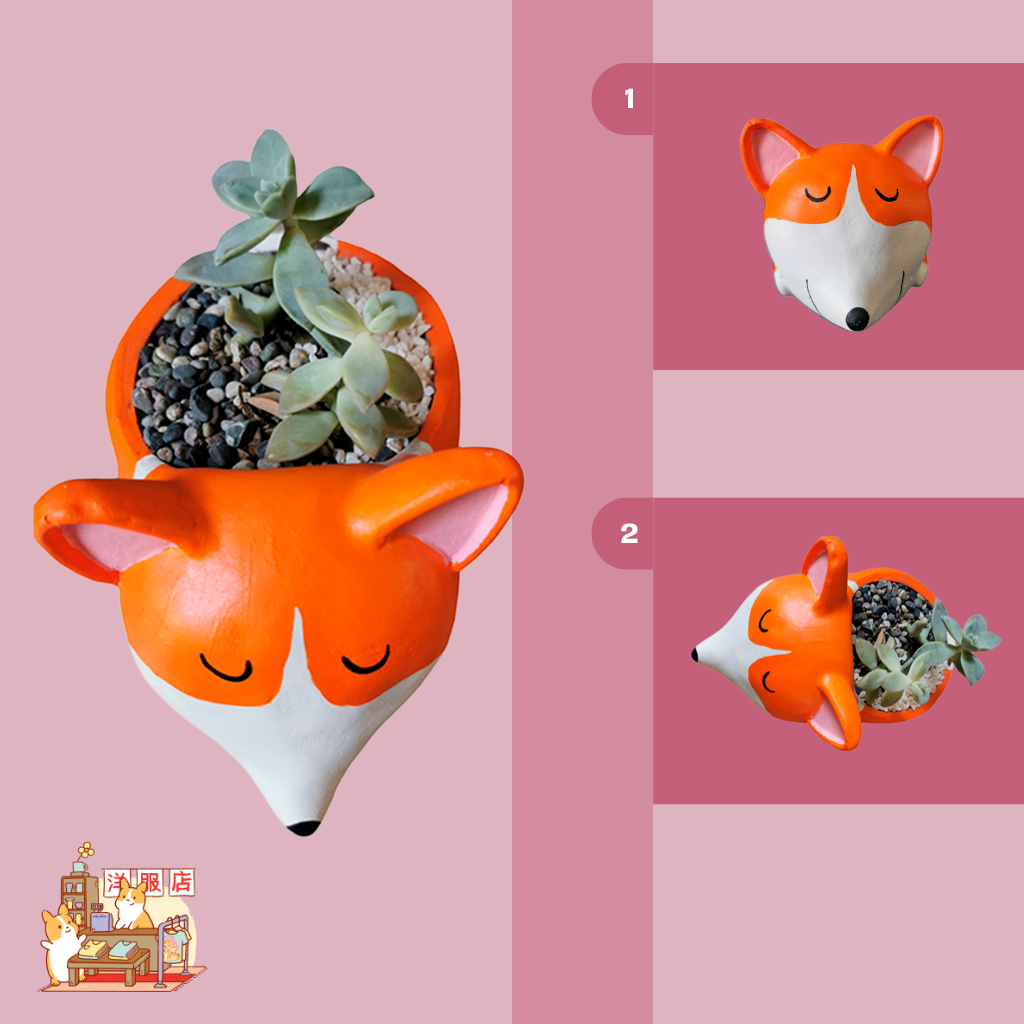 Maceta de corgi
