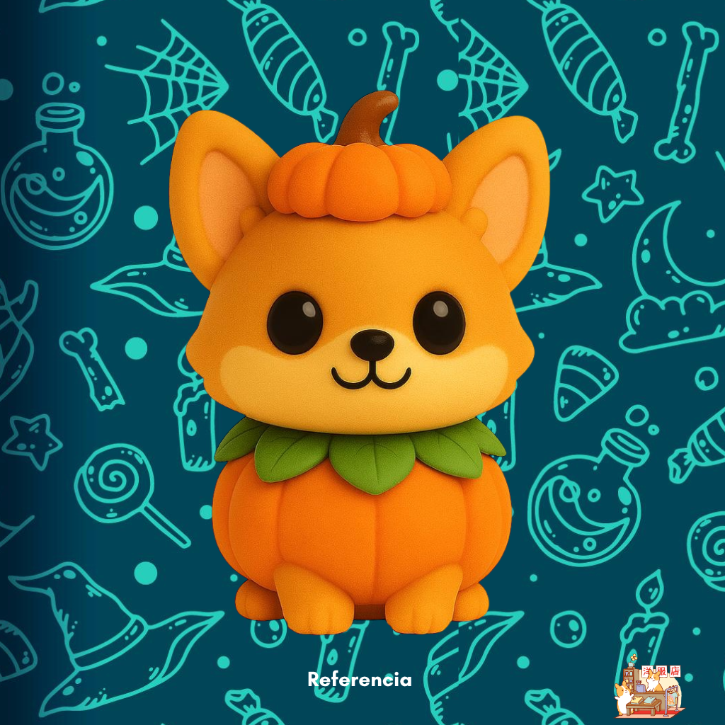Figura para pintar | Corgi calabaza