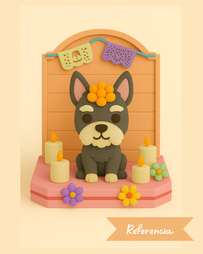 Altar del día de muertos para Scotch Terrier