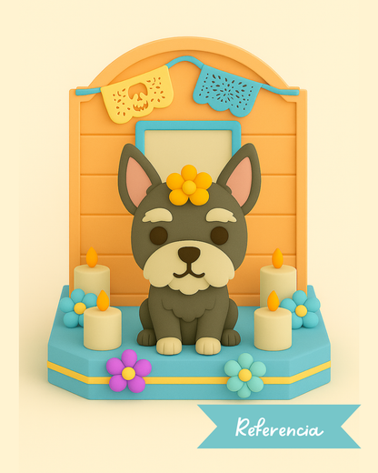 Altar del día de muertos para Scotch Terrier