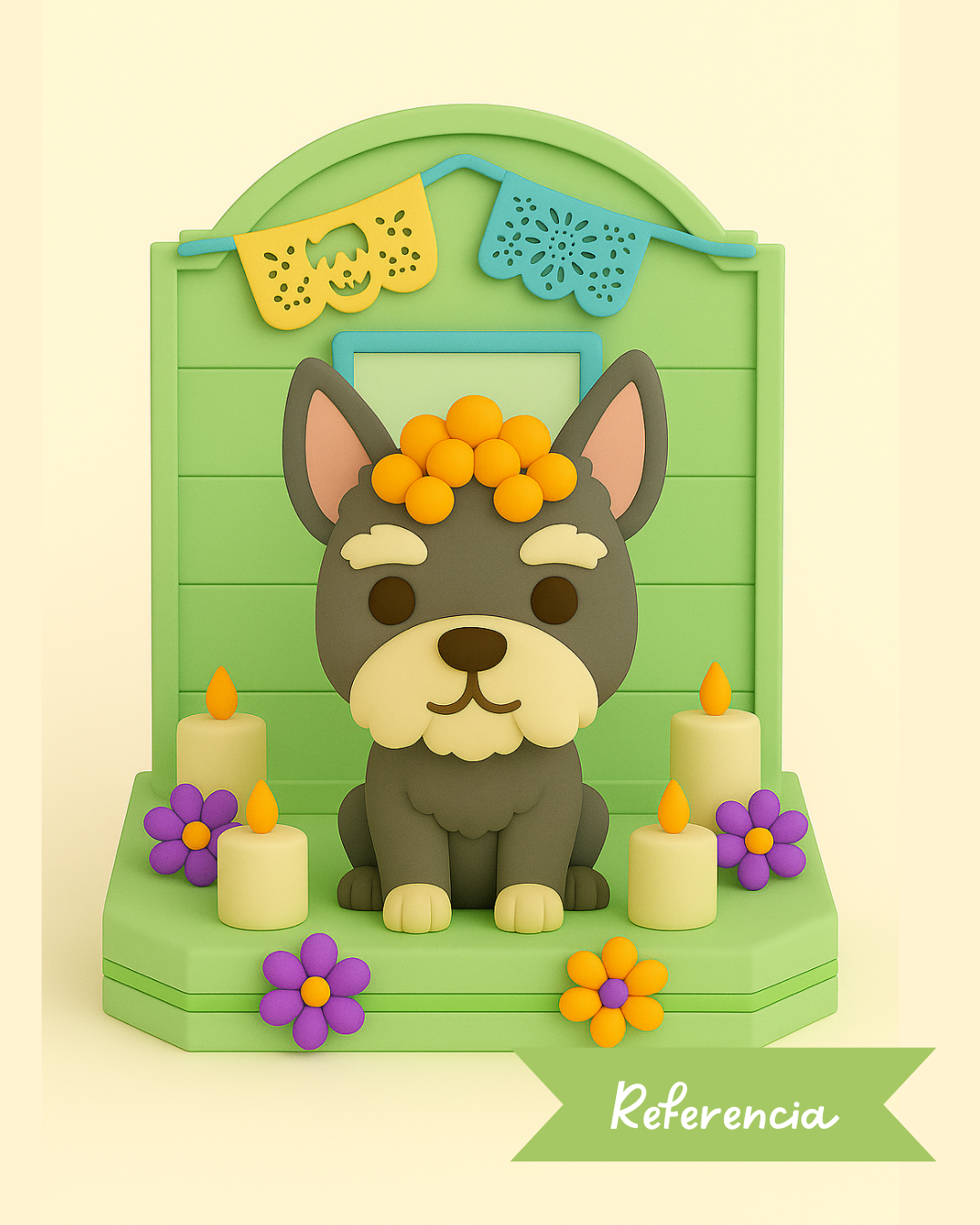 Altar del día de muertos para Scotch Terrier