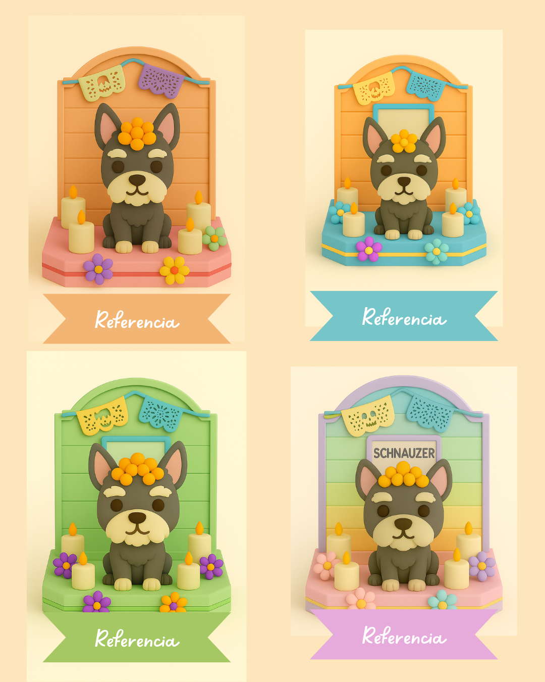 Altar del día de muertos para Scotch Terrier