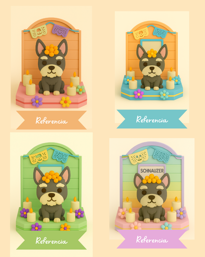 Altar del día de muertos para Scotch Terrier